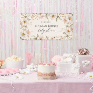 Spring Tender Floral Bridal Shower Banner
