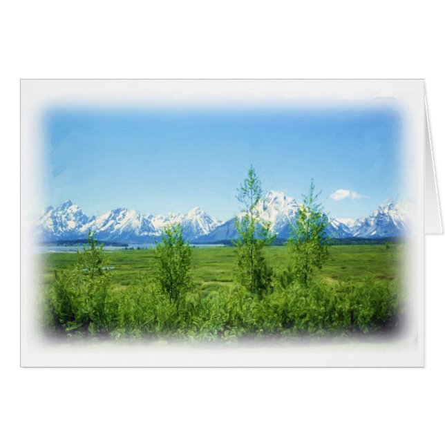 Spring Tetons card (Front Horizontal)