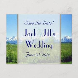 Spring Tetons WEDDING Save The Date Announcement Postcard