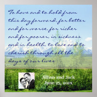 Spring Tetons WEDDING Vows Display