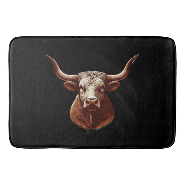 Spring Texas longhorn Bath Mat (Front)