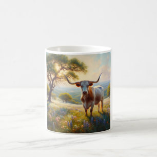 Spring Texas longhorn cow  Coffee Mug