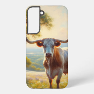 Spring Texas longhorn cow Samsung Galaxy Case