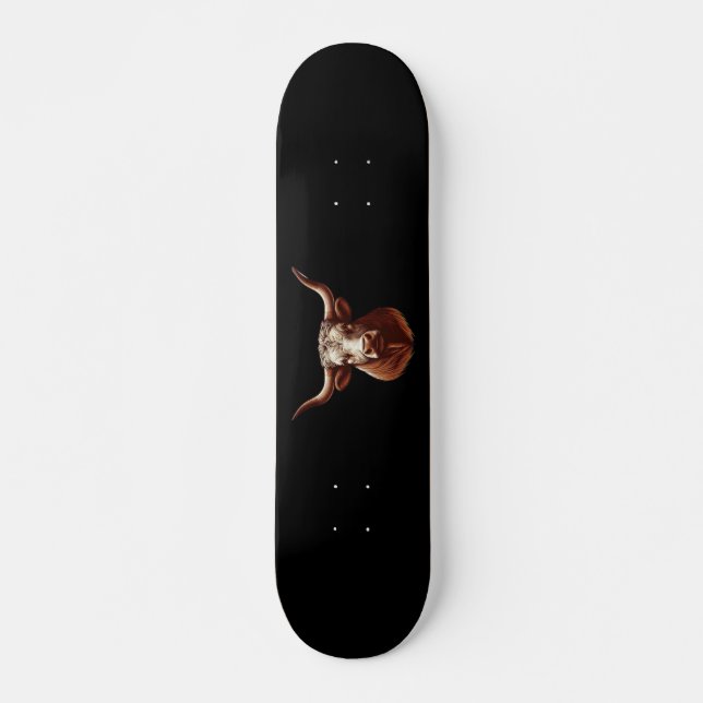 Spring Texas longhorn Skateboard (Front)