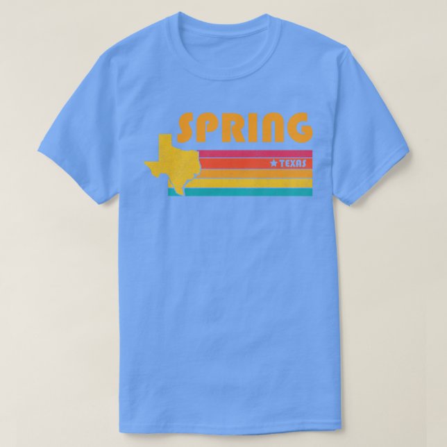 Spring Texas Vintage Distressed Souvenir T-Shirt (Design Front)