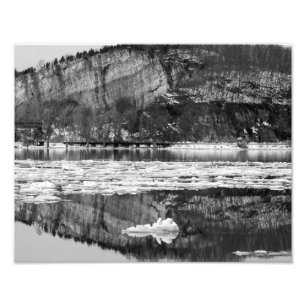 Spring Thaw Black and White Photo Print