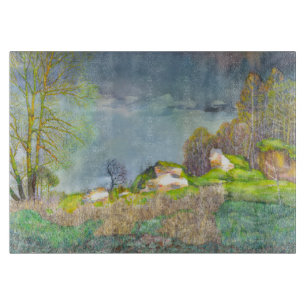 Spring thunderstorm cutting board