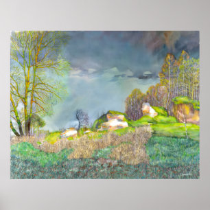 Spring thunderstorm poster