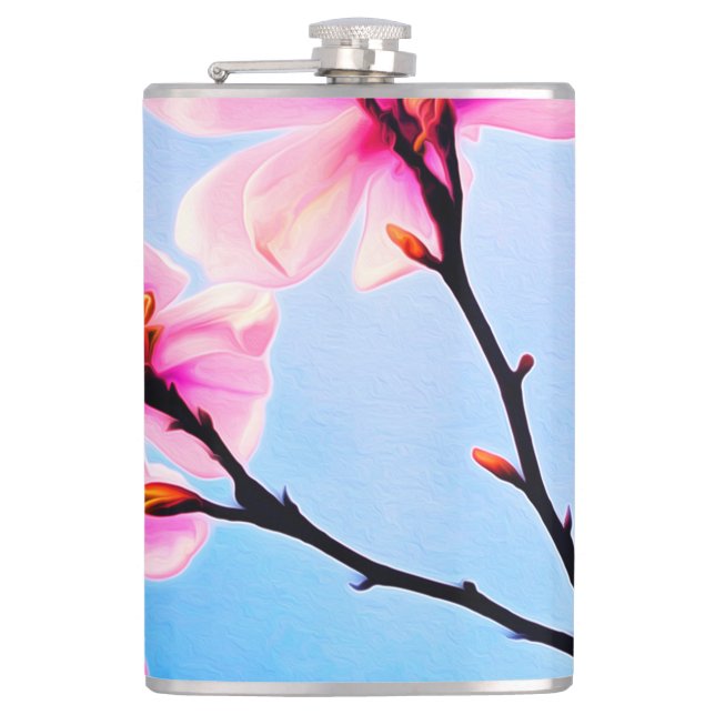 Spring Time Blossoms Hip Flask (Front)