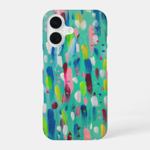 Spring Time Blues Abstract  iPhone 16 Case
