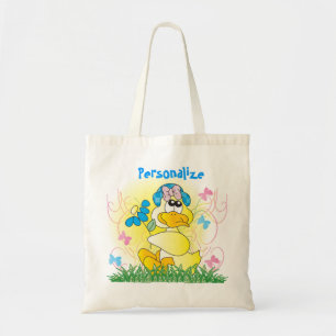 Spring Time Easter Duck Tote Bag