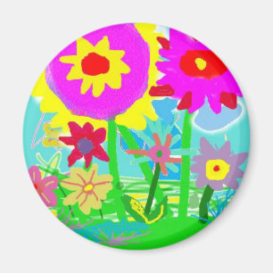 Spring Time Flowers Fridge Magnet