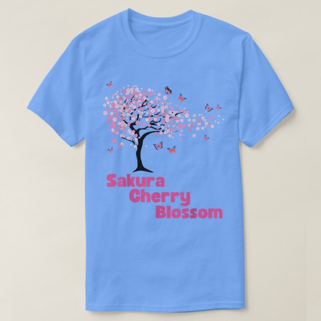 Spring Time Flowers Sakura Cherry Blossoms Tree Fe T-Shirt (Design Front)