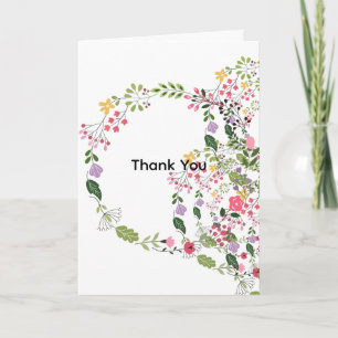 Spring Time Flowers Thank You Card