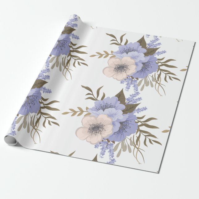 spring time flowers wrapping paper (Unrolled)
