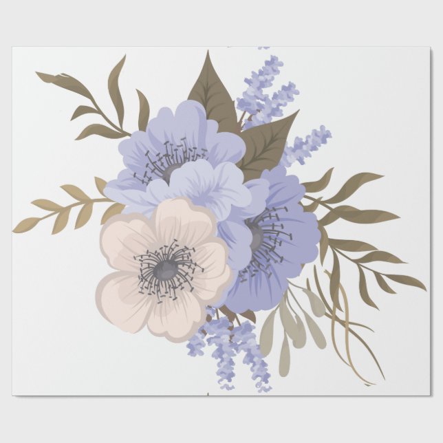 spring time flowers wrapping paper (Flat)