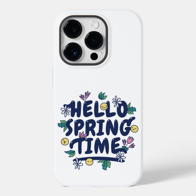 SPRING TIME FOLOWERS QUOTE Case-Mate iPhone CASE (Back)