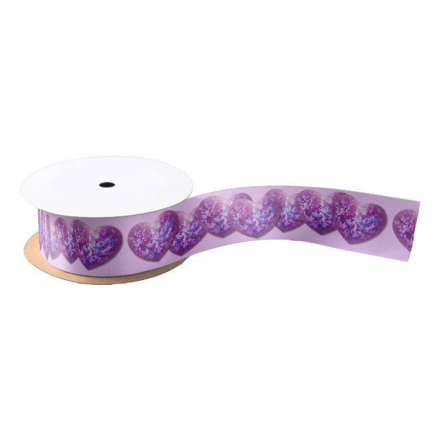 spring time hearts ribbon satin ribbon (Spool)