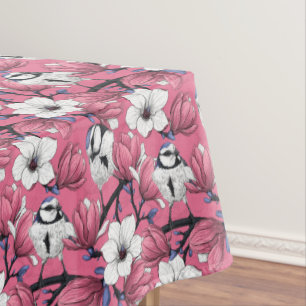 Spring time in pink tablecloth