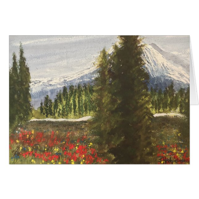 SPRING TIME IN THE ROCKIES WATERCOLOR (Front Horizontal)