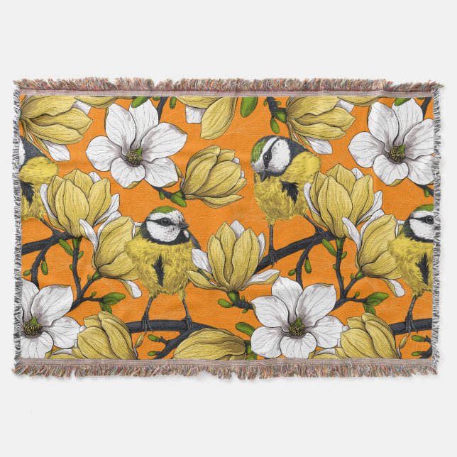 Spring time in yellow throw blanket (Front)