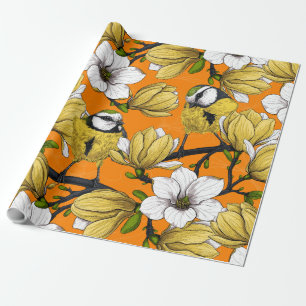 Spring time in yellow wrapping paper