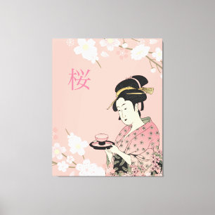 Spring Time, Japanese Sakura Canvas Print