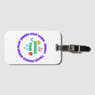 spring time  luggage tag