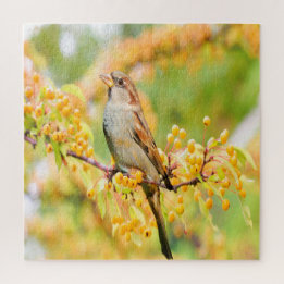 Spring Time Sparrow Jigsaw Puzzle