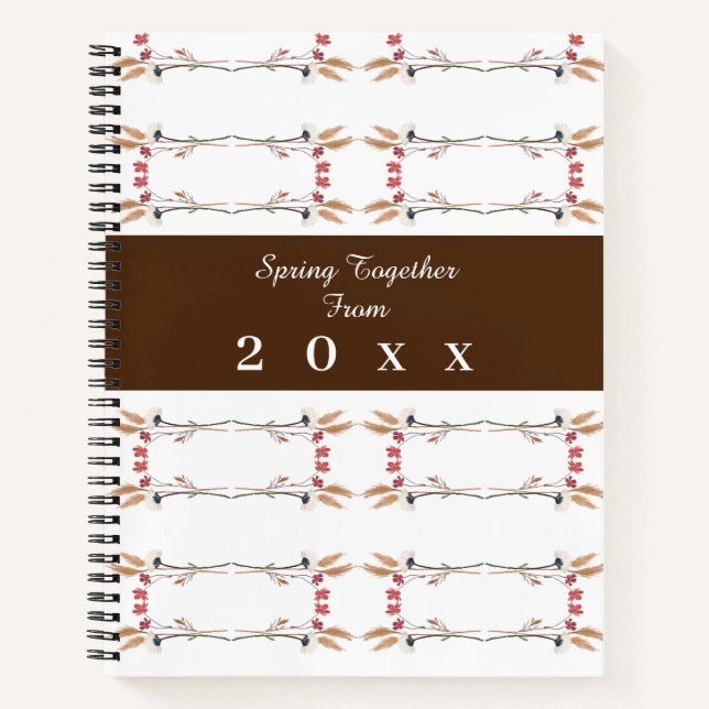 Spring Together Plan Floral Pattern Notebook (Front)