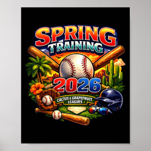 Spring Training 2026 Baseball Fan Design Retro Pal Poster