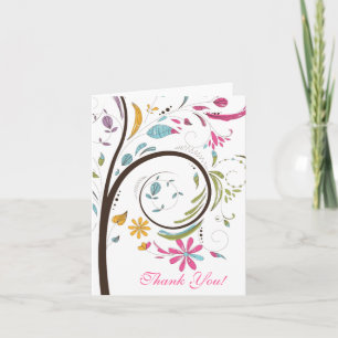 Spring Tree Bridal Shower Thank You Note Card