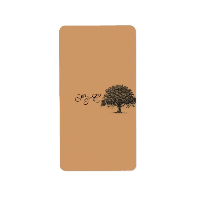 Spring Tree Brown/Black Miniature Candy Wrapper Label (Front)