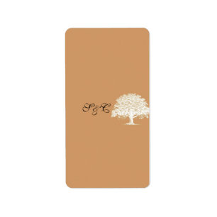 Spring Tree Brown/White Miniature Candy Wrapper Label