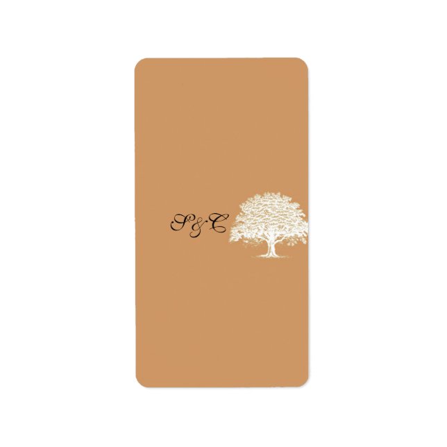 Spring Tree Brown/White Miniature Candy Wrapper Label (Front)