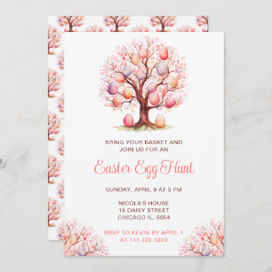 Spring Tree Easter Egg Hunt Invitation