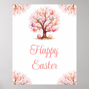 Spring Tree Easter Egg Hunt Poster