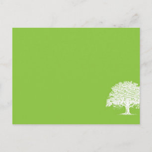 Spring Tree Green/White Wedding Place Card