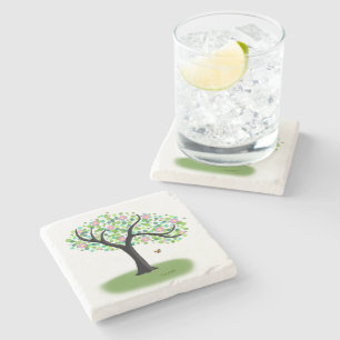 Spring Tree Stone Coaster
