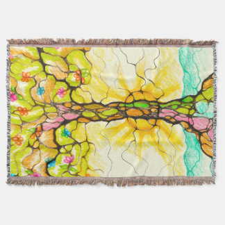 Spring tree throw blanket