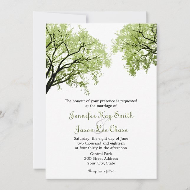 Spring Trees 2- Wedding Invitations (Front)