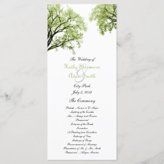 Spring Trees 2 Wedding Program Programme