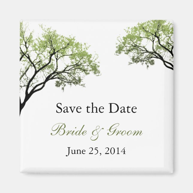 Spring Trees Save the Date Magnet (Front)