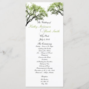 Spring Trees Wedding Program Programme