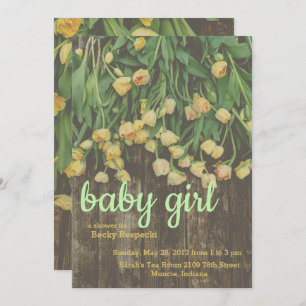 Spring Tulip Baby Shower Invitation