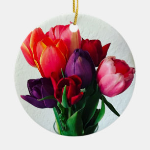 Spring Tulip Bouquet Ceramic Tree Decoration