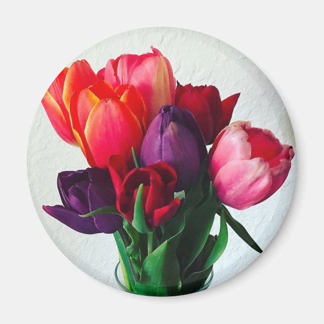 Spring Tulip Bouquet Magnet (Front)