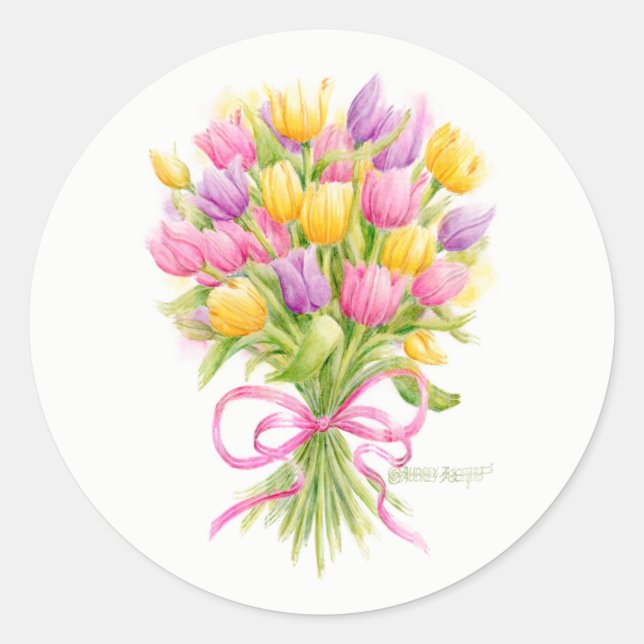 Spring Tulip Bouquet Stickers (Front)