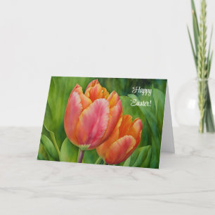 Spring Tulip Flower Art Easter Card