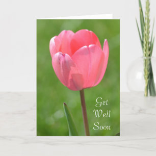 Spring Tulip Flower Get Well Card